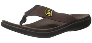 Spenco Men's Yumi Pure - Flip Flop Sandal for Recovery After Running