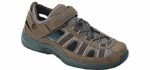 Orthofeet Men's Clearwater - Fisherman’s Sandal for Long Distance Wlaking