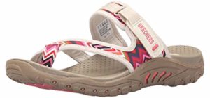Skechers Women's Reggae Zig Swag - Memory Foam Traveling Sandals