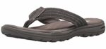Skechers Men's Evented Rosen - Flip Flop Style Orthopedic Comfort Walking Sandals