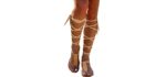 Sweet Nice Women Shoes Women's Summer Strappy - Knee High Leather Gladiator Sandal
