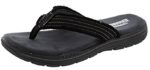 Skechers Men's Evented Arven - Memory Foam Flip Flop Sandal
