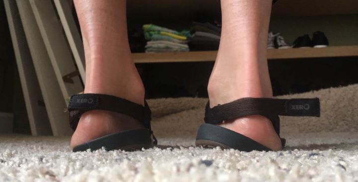Testing the zero-drop sandal to ensure it offers support and comfortability