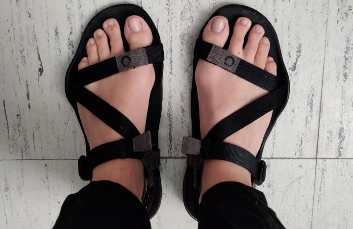 Confirming how versatile the zero-drop sandal