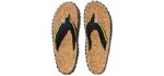 Zion Men's Rootswear - Classic Cork Flip Flops