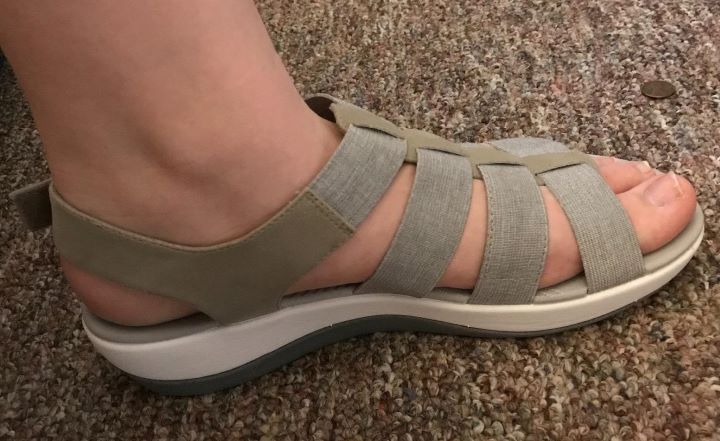 Wearing out the durable sandal for plantar fasciitis from Clarks