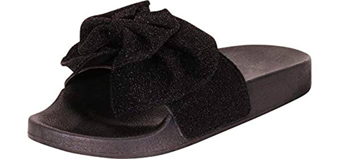 Cambridge Women's Select - Slip On Sandals with a Bow On Top