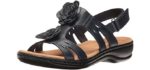Clarks Women's Leisa Claytin - Work Sandals with a Bow On Top