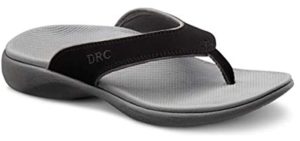 Dr. Comfort Men's Collin - Flip Flops for Wide Feet 