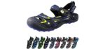 Gold Pigeon Shoes Men's Easy Snap - Toe Guard Sandal for Cycling