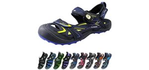 Gold Pigeon Shoes Men's Easy Snap - Toe Guard Sandal for Cycling