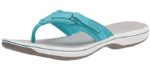 Clarks Women's Breeze - Fancy Flip Flop Sandal For Traveling
