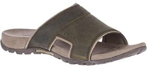 Merrell Men's Sandspur Lee - Leather Slide Sandals for Sweaty Feet