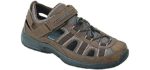 Orthofeet Men's Clearwater - Fisherman’s Sandals for Bunions