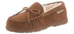 Bearpaw Women's Moccasin - Leather Slippers for Wide Feet