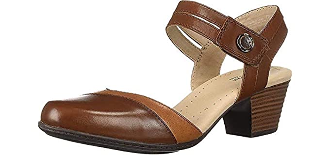 Clarks Women's Valarie - Closed Toe Sandals with an Ankle Strap