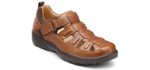 Dr. Comfort Men's Breeze - Walking Sandal for Foot Deformities and Bunions