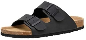 Cushionaire Men's Lane - Vegan Comfort Slide Sandal