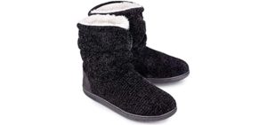 LongBay 's Chenille - Knit Boot Bootie Slippers