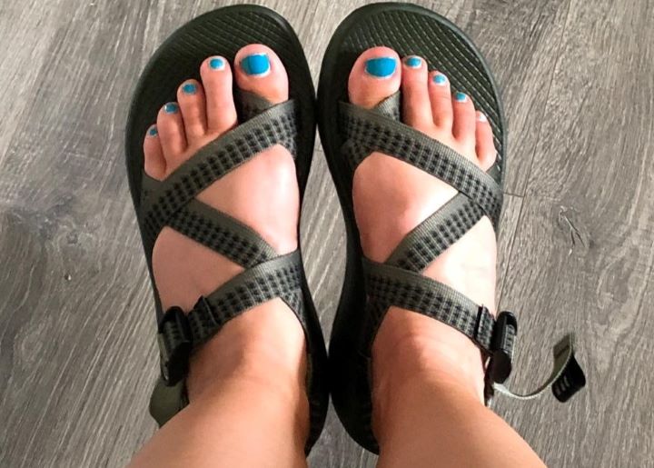 Trying out the sandal if it offers comfortable uppers and a shock-absorbing midsole