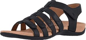 Vionic Women's Rest Harissa - Leather Sandals for Flat Feet and Plantar Fasciitis