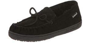 Bearpaw Men's Moccasin - Leather Slippers for Wide Feet