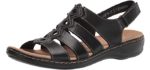 Clarks Women's Leisa Ruby - Arch Support Sandals for Bunions