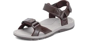 Vionic Men's Rest Harissa - Leather Sandals for Supination
