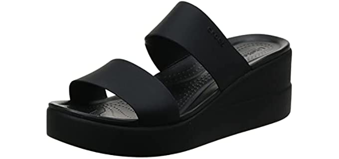 Crocs Women's Brooklyn Mid - Wedge Sandals for Bunions