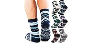 Antsang Men's Fuzzy - Slipper Socks