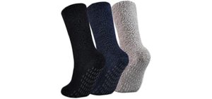 Jormatt Men's Three Pairs - Knit Slipper Socks