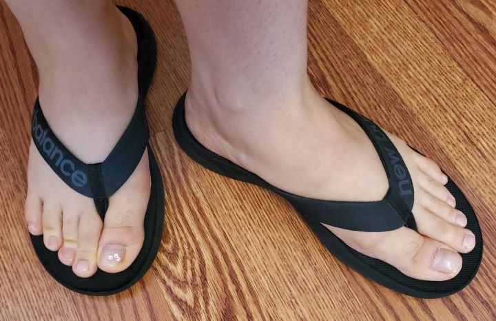 Validating how supportive the memory foam flip flops