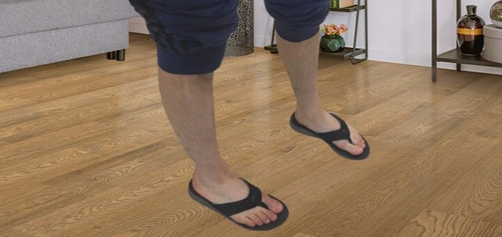 Trying the Reef Rover Sandal in black color