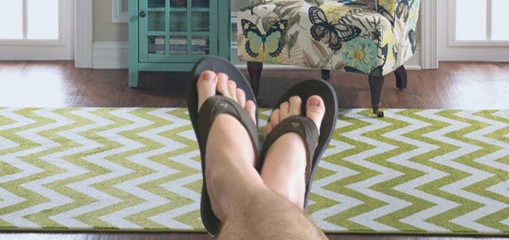 Wearing Reef Men's Rover Sandal in black color