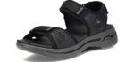 Skechers Men's ArcFit - Sandal for Flat Feet