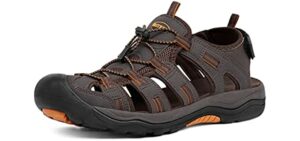 Grition Men's Closed toe - Sandals for Hiking and Water Sports