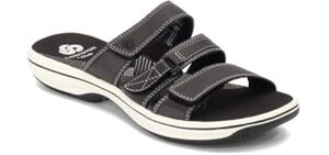 Clarks Women's Declan Ivy - Slide Sandal for Knee Pain