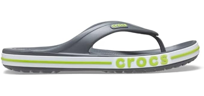 Crocs Unisex Bayaband - Comfortable Flip Flops for Wide Feet