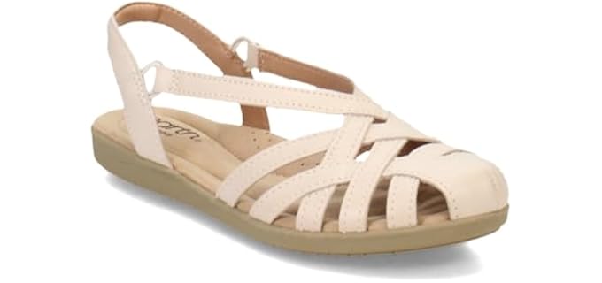 Earth Origins Women's Nellie - Walking Sandals for Long Toes