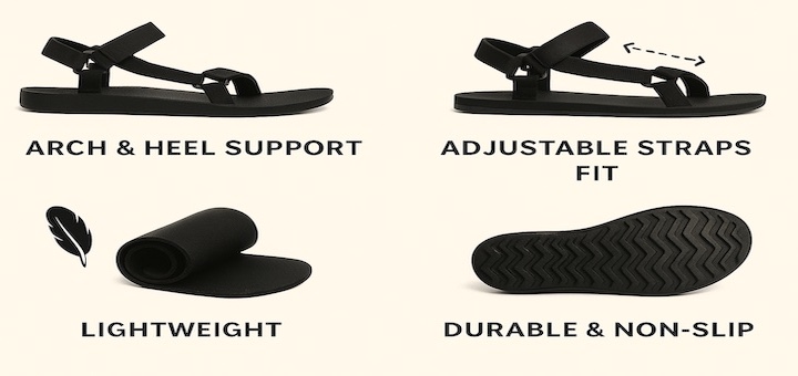 Morton’s Neuroma Prefect Sandal Features