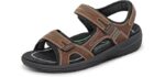 Orthofeet Men's Gemini - Sandal for Knee Pain