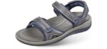 Orthofeet Women's Malibu - Sandal for Knee Pain