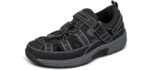 Orthofeet Men's Clearwater - Fisherman’s Sandal for Seniors