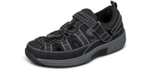 Orthofeet Men's Clearwater - Fisherman’s Sandal for Seniors