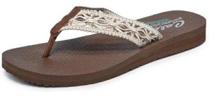 Skechers Women's Ocean Breeze - Memory Foam Flip Flops