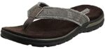 Skechers Men's Bosnia - Memory Foam Flip Flop for Wide Feet