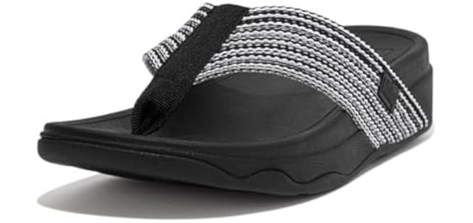 FitFlop Women's Surfer - Flip Flops for Walking Long Distances