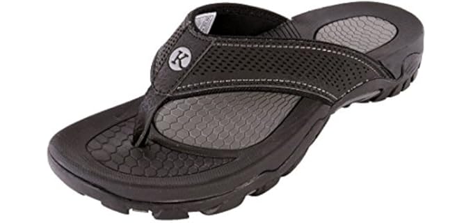 Kaiback Men's Drifter - Flip Flops for Walking Long Distances