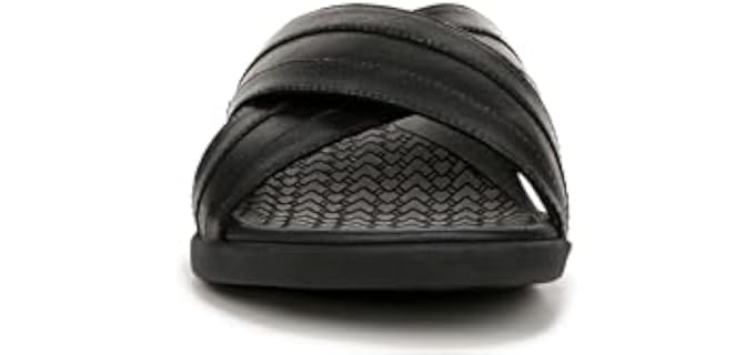 Vionic Men's Tide Slide - Slide Sandals for Flat Feet