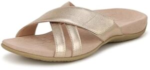 Vionic Women's Rest Zarie - Slide Sandals for Flat Feet